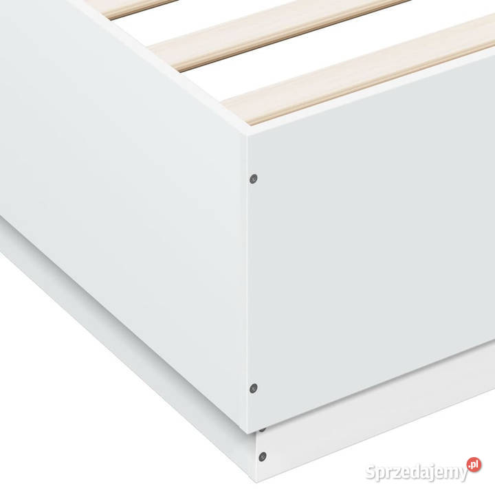 Rama łóżka biała materiał drewnopochodny 200x200 mazowieckie Warszawa