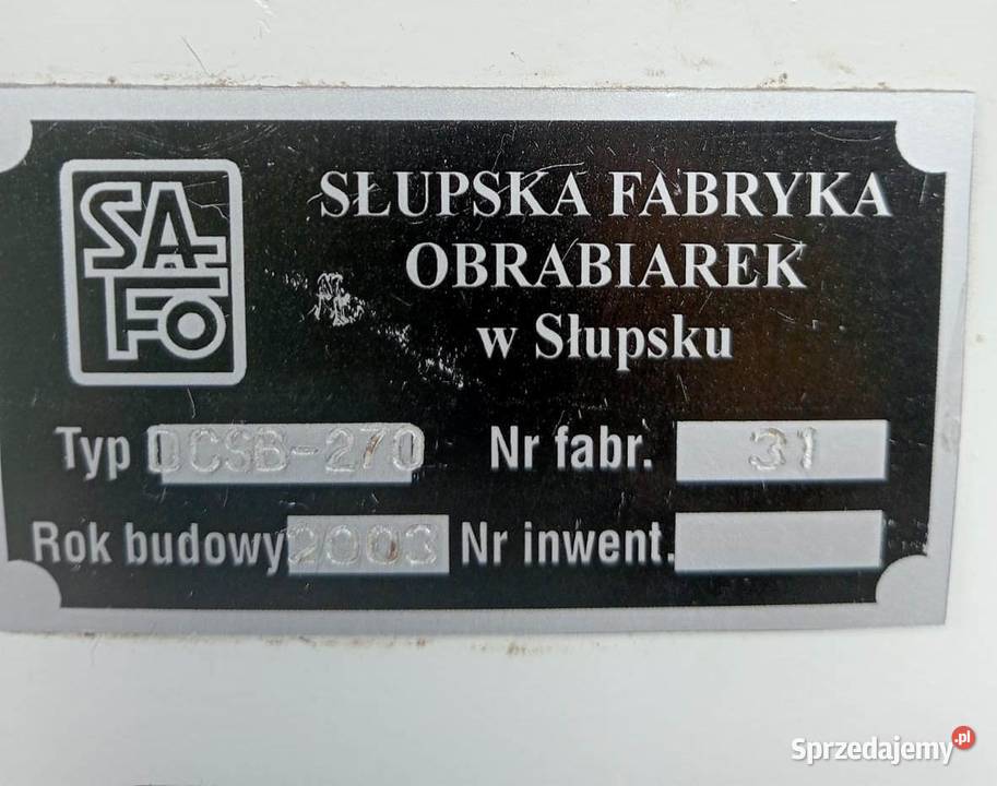 Szczotkarka Safo DCSB 270 Wejherowo