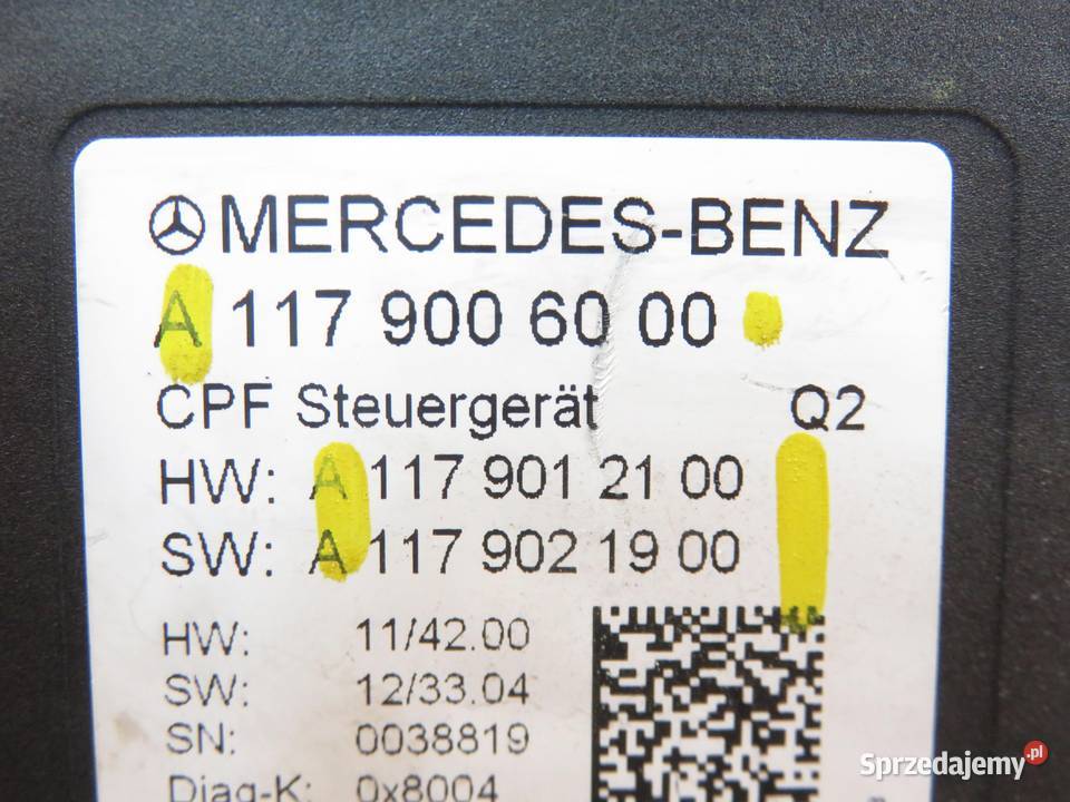 MODUŁ PDC MERCEDES CLA coupe C117 1179006000