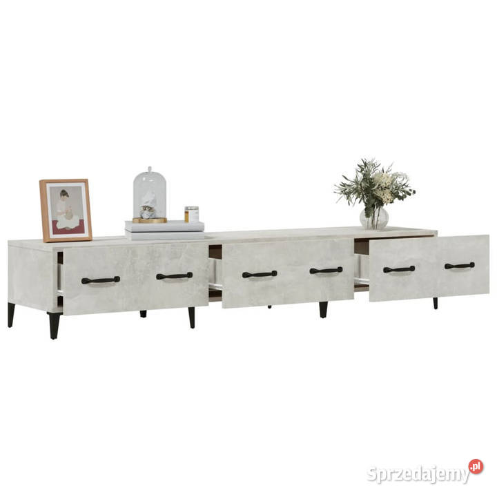 Szafka pod TV szarość betonu 150x345x30 WM812649 Warszawa