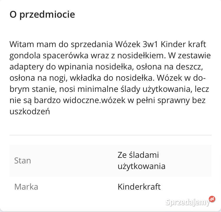 Wózek dziecięcy kinderkraft śląskie Gliwice sprzedam