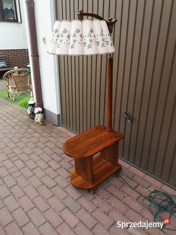 Lampa Stojąca Art Deco Renowacji Orzech Stara wielkopolskie