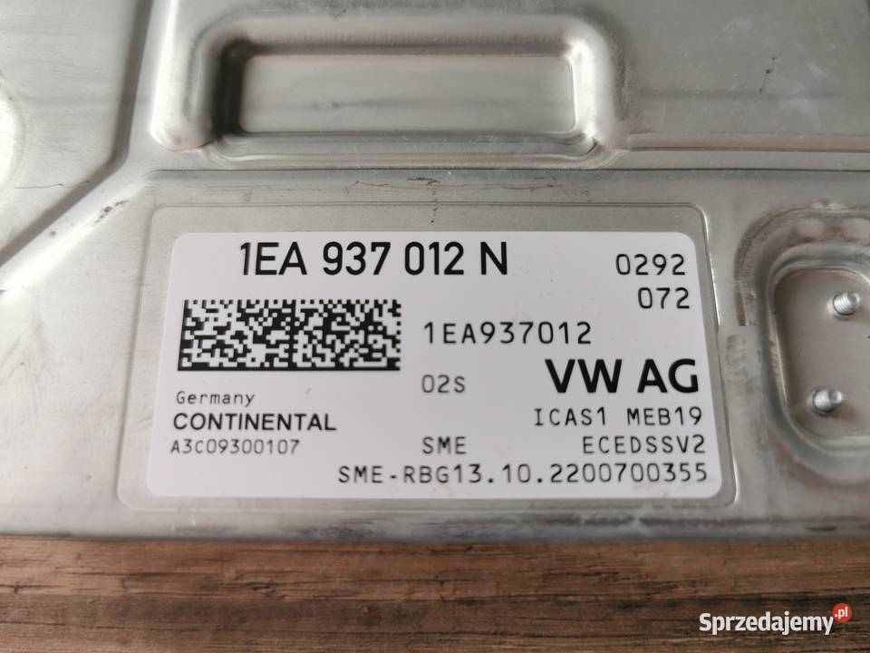 1EA937012N VW ID3 ID4 STEROWNIK ICAS1 GATEWAY Pozostałe Pielgrzymka