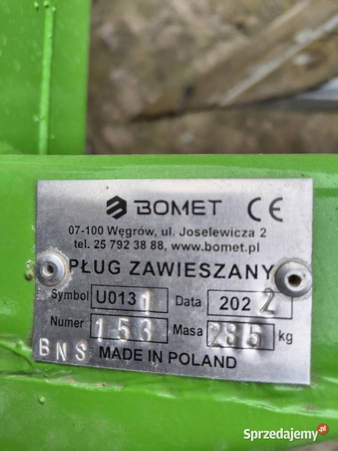 Sprzedam pług 3 skibowy w stanie idealnym Nowy Pożóg sprzedam