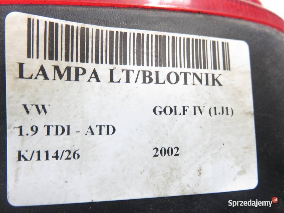 LAMPA LEWA TYLNA VW GOLF IV DYMIONA małopolskie