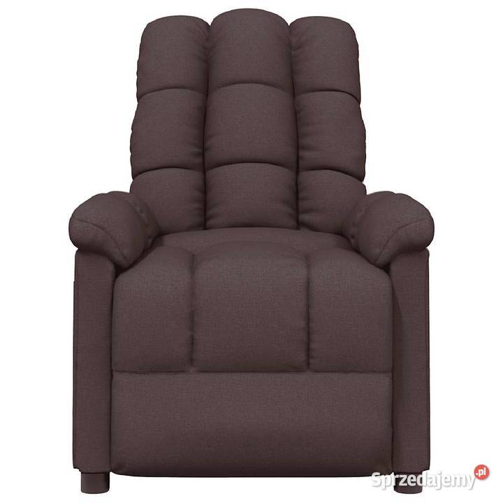 vidaXL Fotel rozkładany ciemnobrązowy obity Warszawa