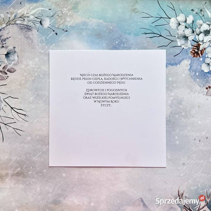 Kartka świąteczna ręcznie robiona z kopertą sprzedam
