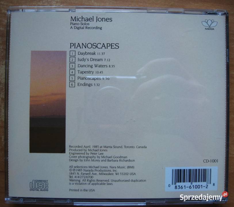 Michael Jones Pianoscapes Piano Solos Narada
