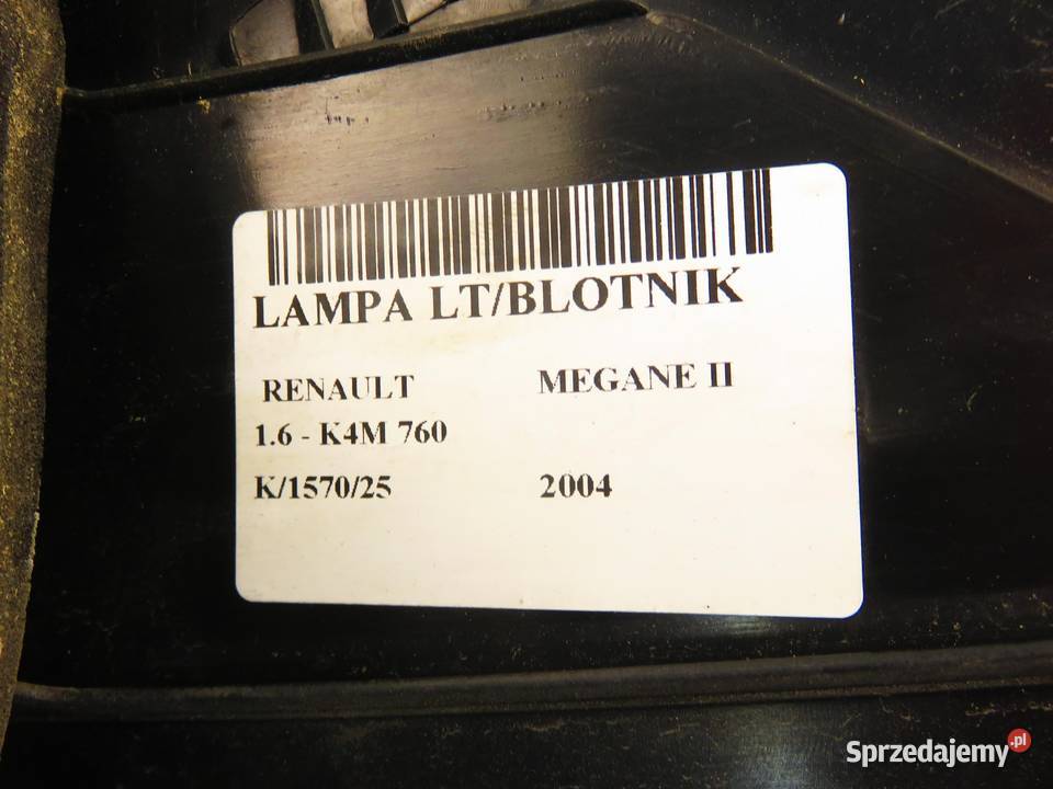 LAMPA LEWA TYLNA RENAULT MEGANE II Motoryzacja