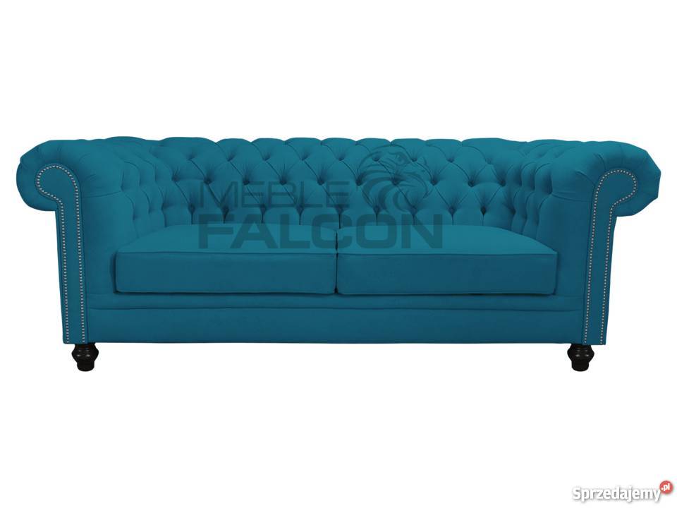 Pikowana sofa Chesterfield Next PRODUCENT MEBLE różowy Gdańsk