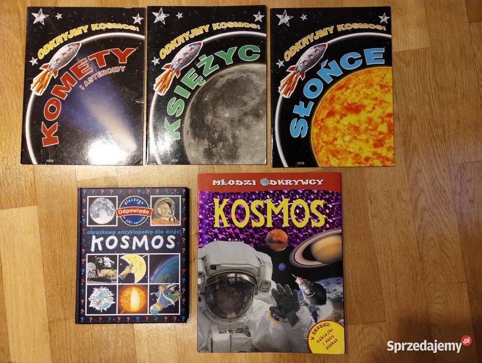 Zestaw książek dzieci KOSMOS Komety Księżyc Giżycko
