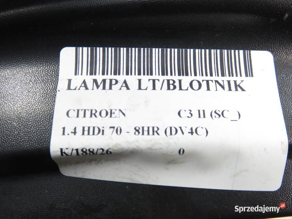 LAMPA LEWA TYLNA CITROEN C3 II SC 9803928880