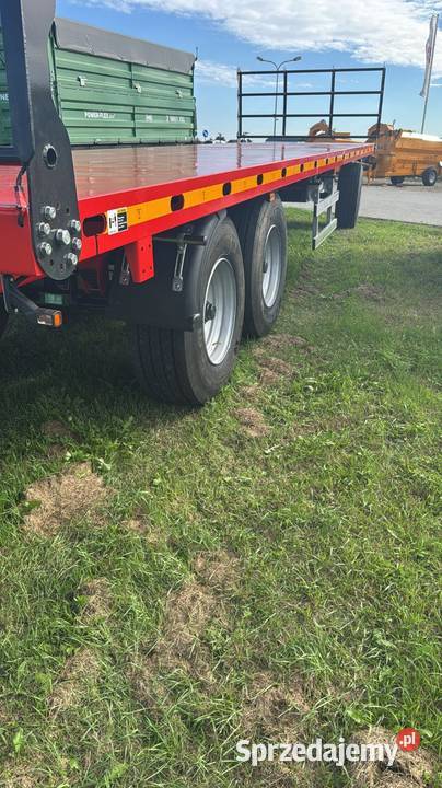 Przyczepa do bel platforma AGL 3osie do balotów nieuszkodzony Rząśno
