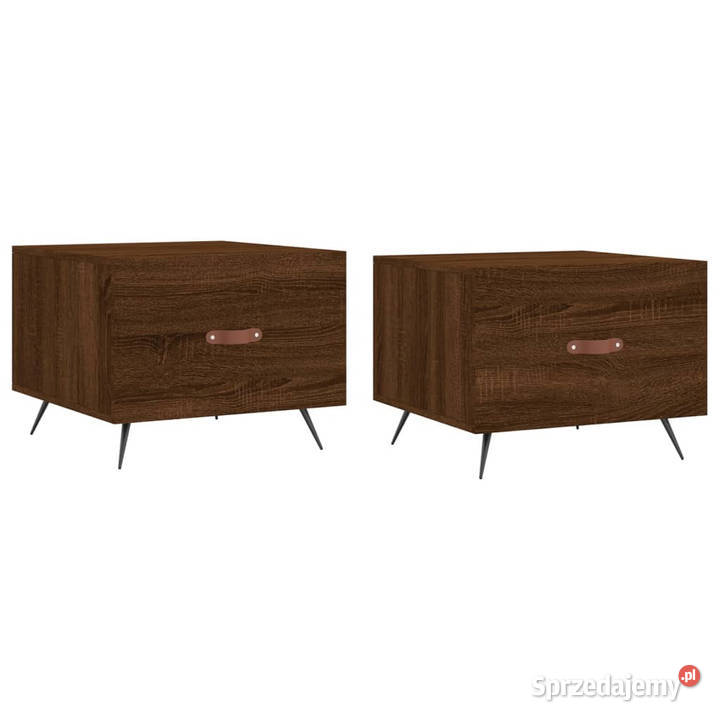 Stoliki kawowe 2 brązowy dąb 50x50x40 WM829347 Warszawa
