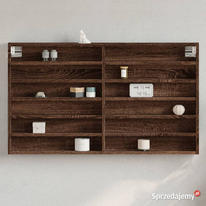 Witryna brązowy dąb 100x85x58 materiał mazowieckie Warszawa