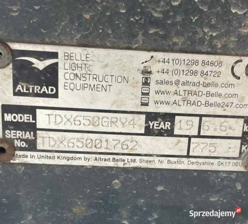 Walec drogowy do asfaltu Belle TDX 650 śląskie Zabrze