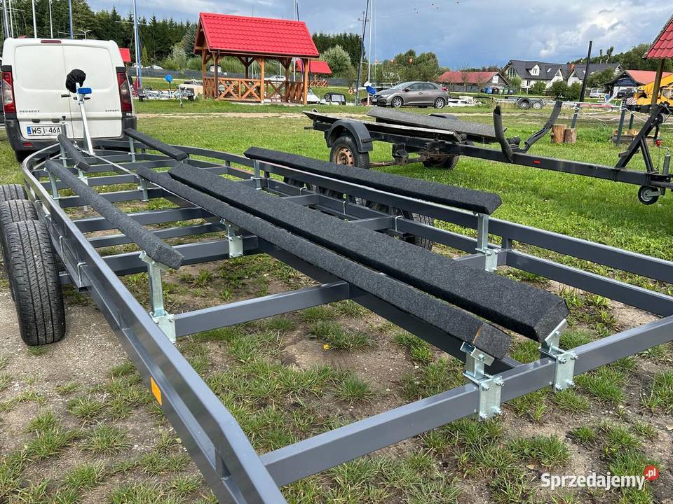 Przyczepa podłodziowa portowa trzyosiowa 3545 Żeglarstwo mazowieckie Wyszków