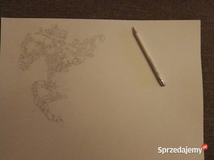 Rysunek koń cienkopis blok tech A3 250 gm2 Warszawa