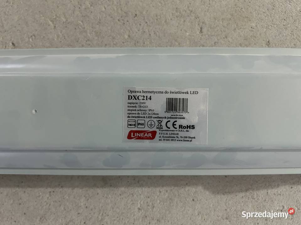 Oprawa hermetyczna do świetlówek LED DXC214 Gdańsk