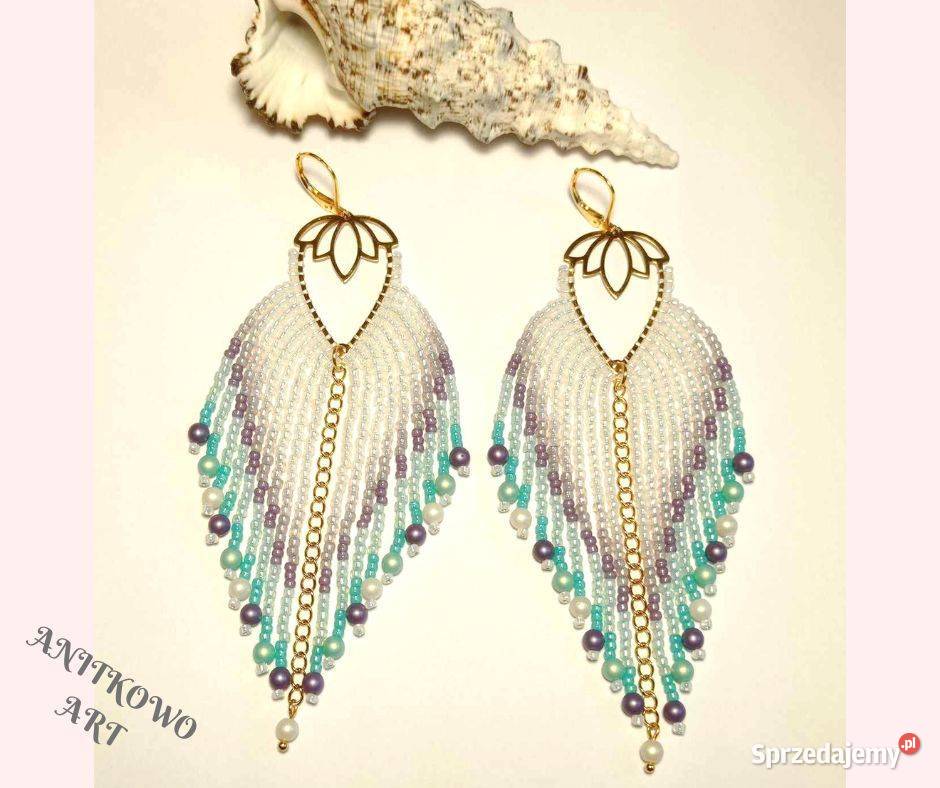 KOLCZYKI KORALIKOWE BIAŁOMIĘTOWE mazowieckie Warszawa