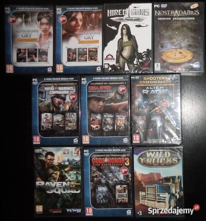 Gry komputerowe PC 10x dvd retro zafoliowane CI Rzeszów