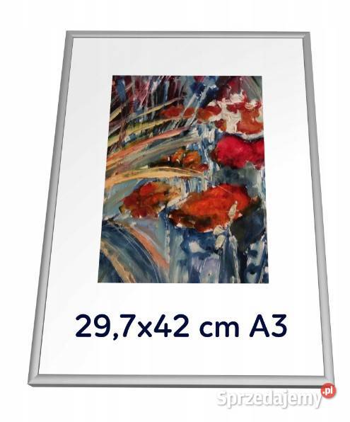 Ramka alumin 297x42 A3 srebrna z antyrefpleksi Dom i Ogród Myszków
