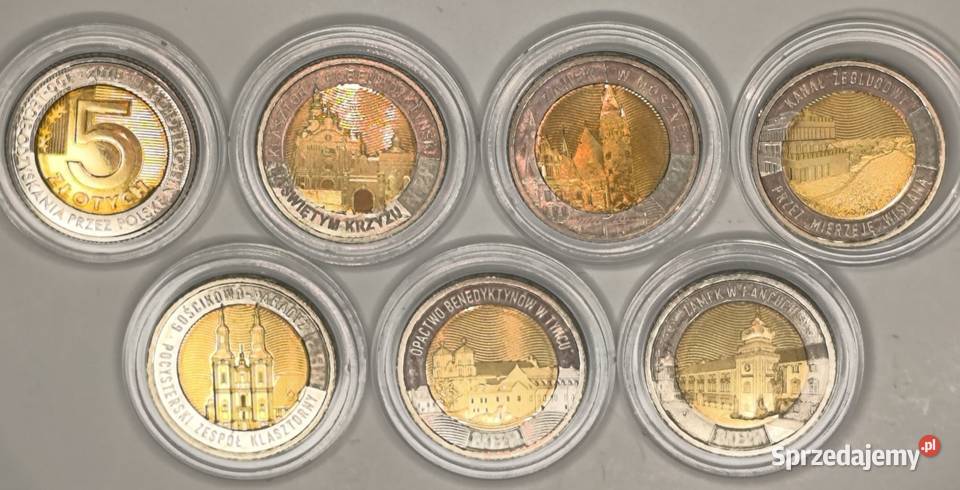 5 7 monet okolicznościowych z serii Odkryj Lębork sprzedam