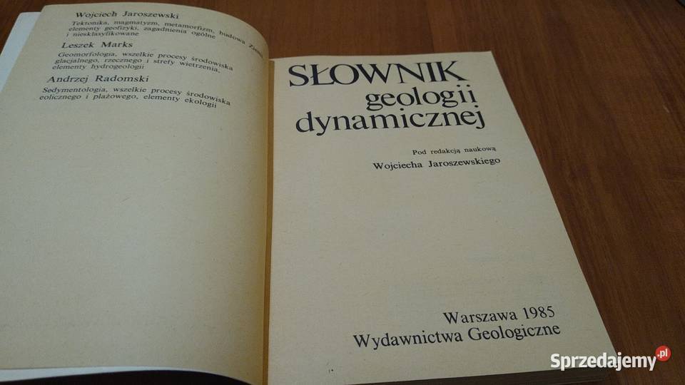 Słownik geologii dynamicznej Wojciech miękka Gdańsk