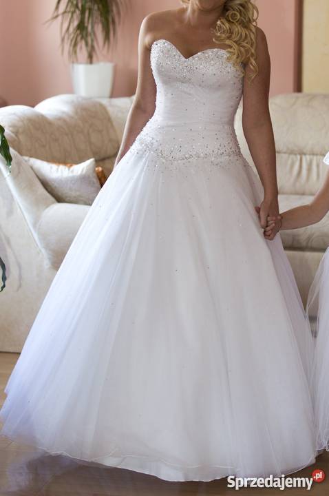sprzedam suknie slubna princessa biały Damska