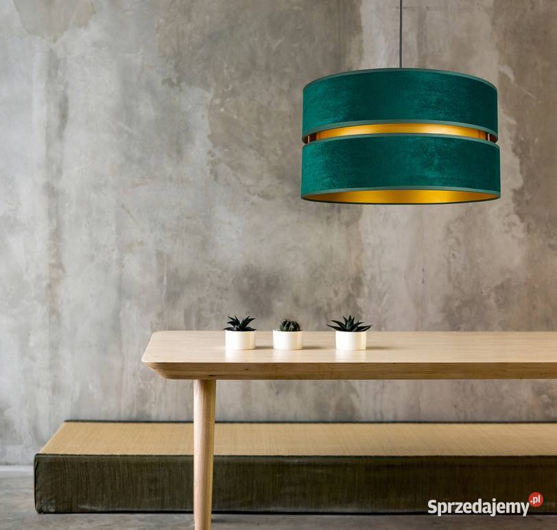 LAMPA WISZĄCA SUFITOWA ŻYRANDOL ABAŻUR Zielona Choroszcz