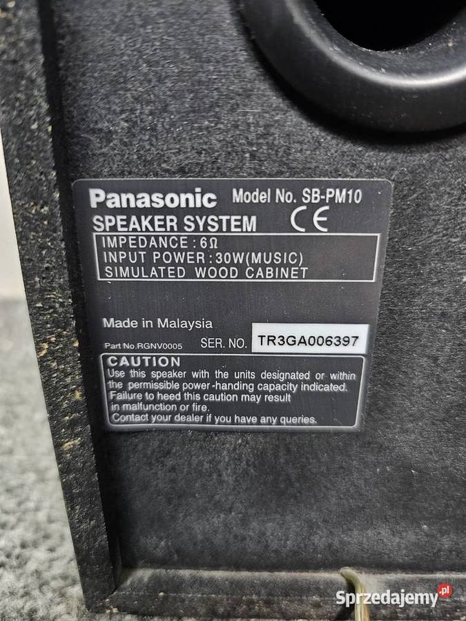 Głośniki stereo Panasonic SBPM10 Kraków