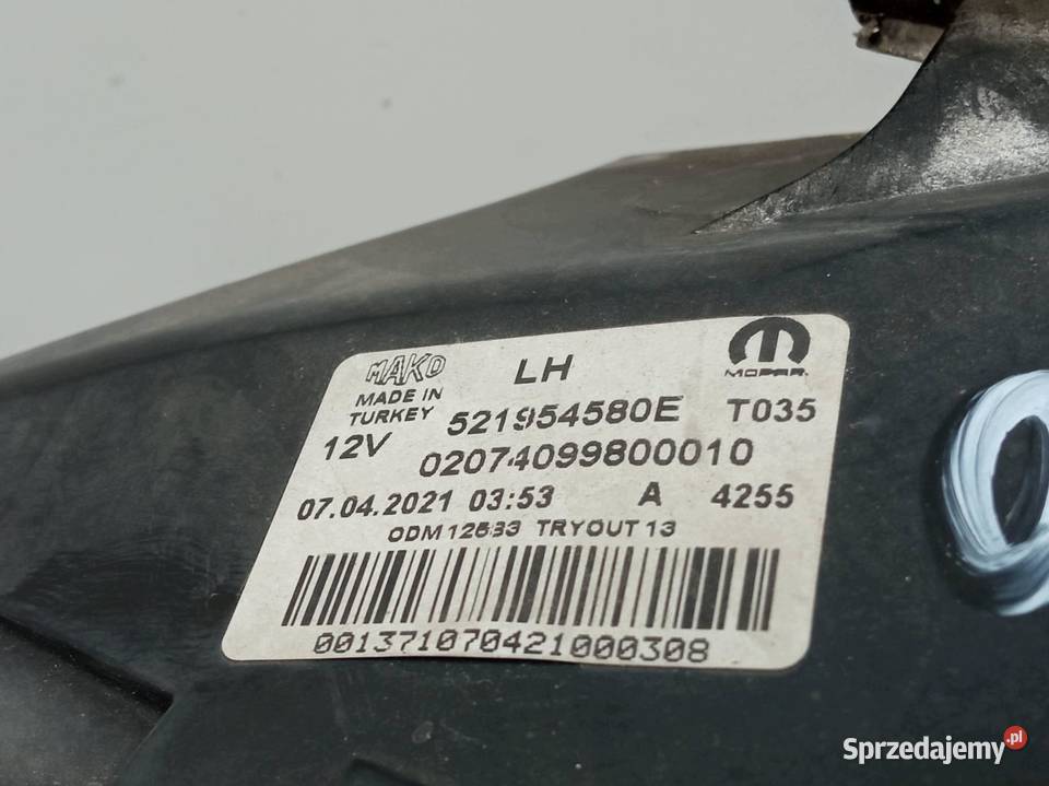 LAMPA TYŁ LEWA SEDAN 521954580E Fiat Tipo II