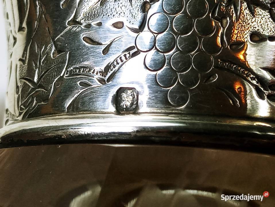 Karafka Kryształ Srebro 950 Francja 19wiek lubuskie