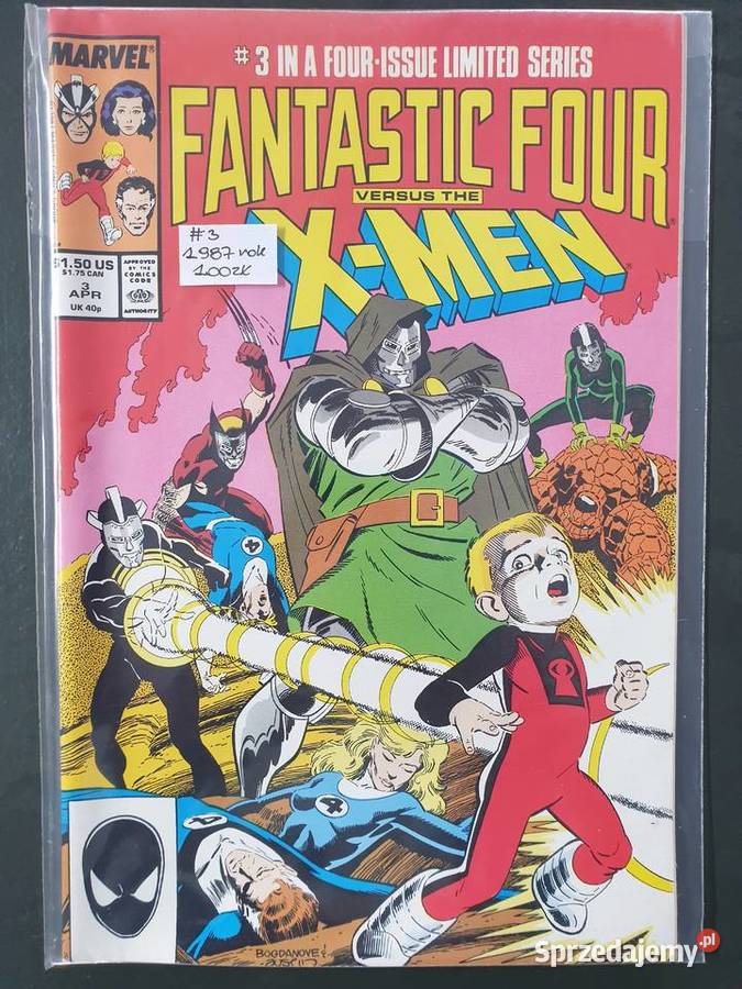 Fantastic Four versus The XMen 2 komiky Marvel Rok wydania 1987 Książki i Podręczniki pomorskie Gdynia