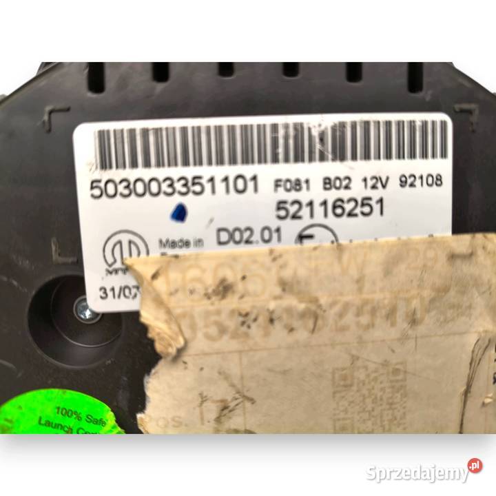 LICZNIK ZEGARY 52116251 Fiat 500X 20 MJET Diesel Chełm sprzedam