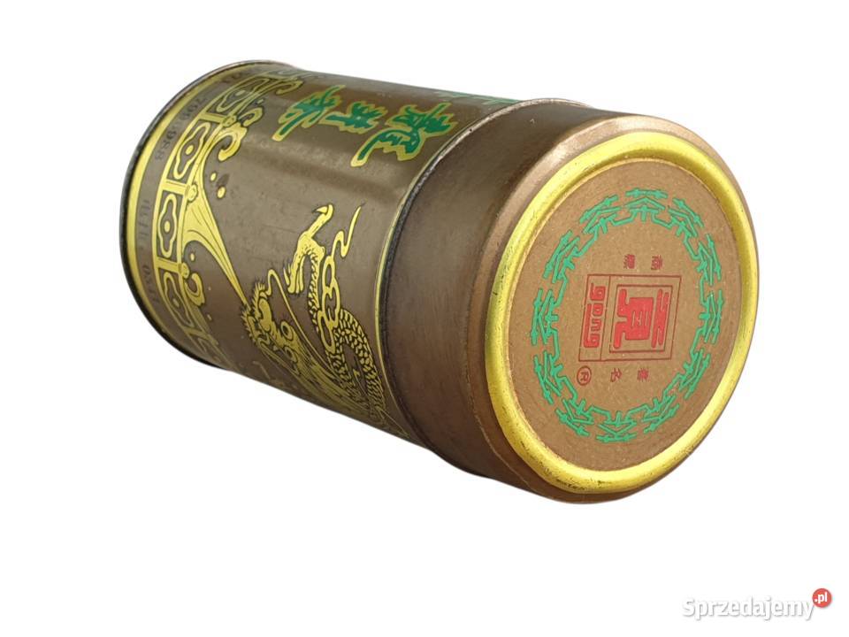 Stara chińska metalowa puszka herbacie z lat 90 Pozostałe Cieszyn