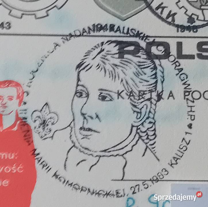 Pocztówka 50 lat organizacji młodzieżowych w Koźminek