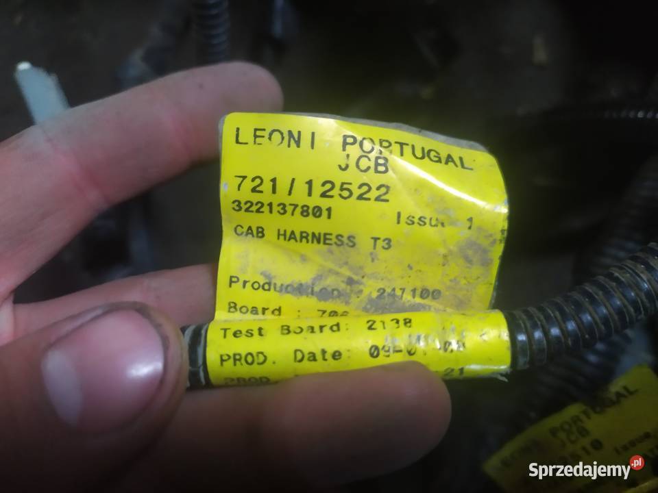 Wiązka elektryczna kabiny jcb js 220 2007 4 HK 1 Części do maszyn budowlanych świętokrzyskie