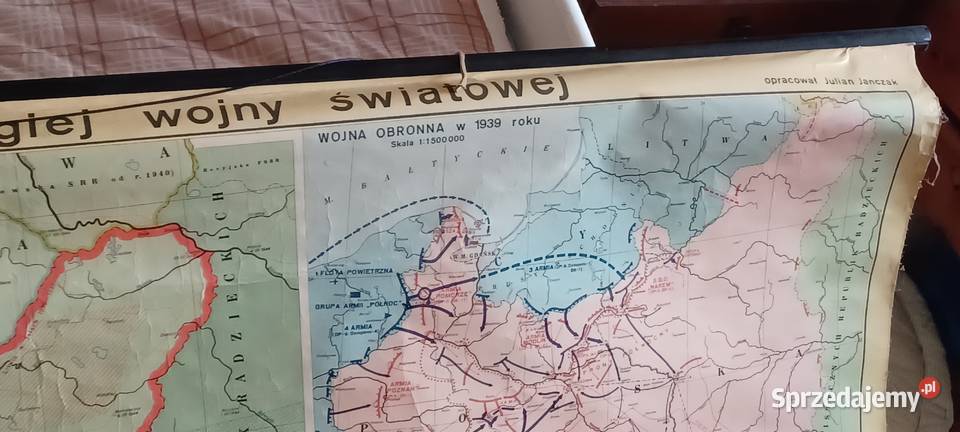 1973 historyczna mapa Polski z okresu drugiej Poznań
