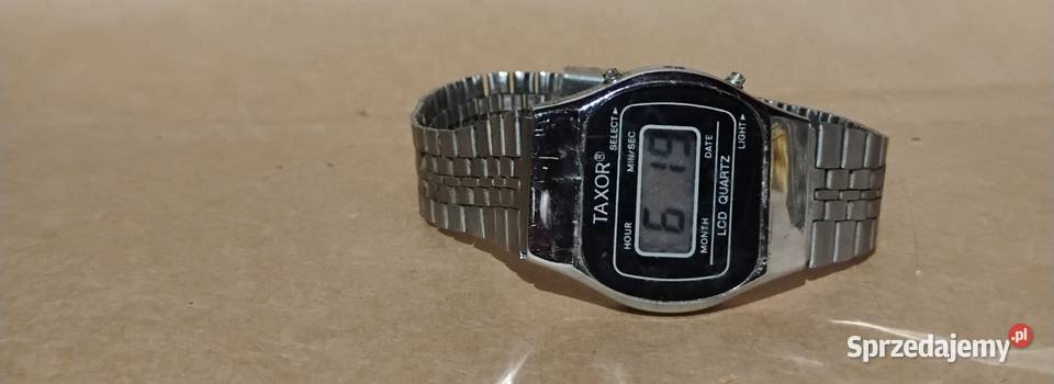 Zegarek elektroniczny TAXOR LCD QUARTZ lata80