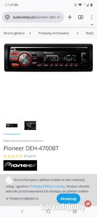 Radio Pionier deh4700bt Ciche