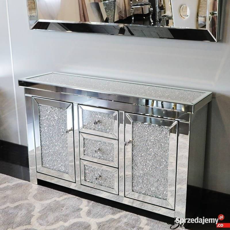 Komoda Szklana Glamour Biurko Toaletka Lustrzana Komody Warszawa