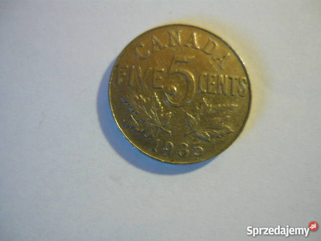 5 centów Canada 1935 r Numizmatyka Myszków