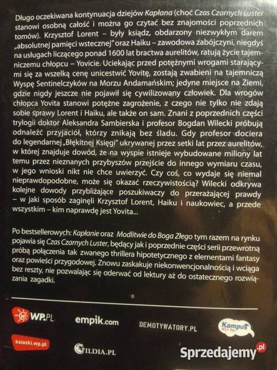 Zestaw Kotowski Kapłan Modlitwa Czas czarnych łódzkie Łódź sprzedam