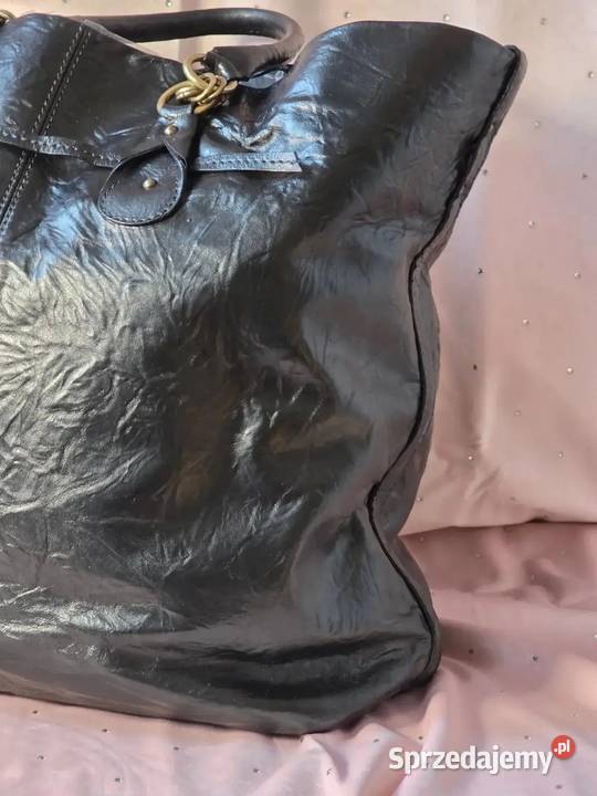Duża Szoperka Escada XXL Vintage Skórzana 100 Na ramię  mazowieckie