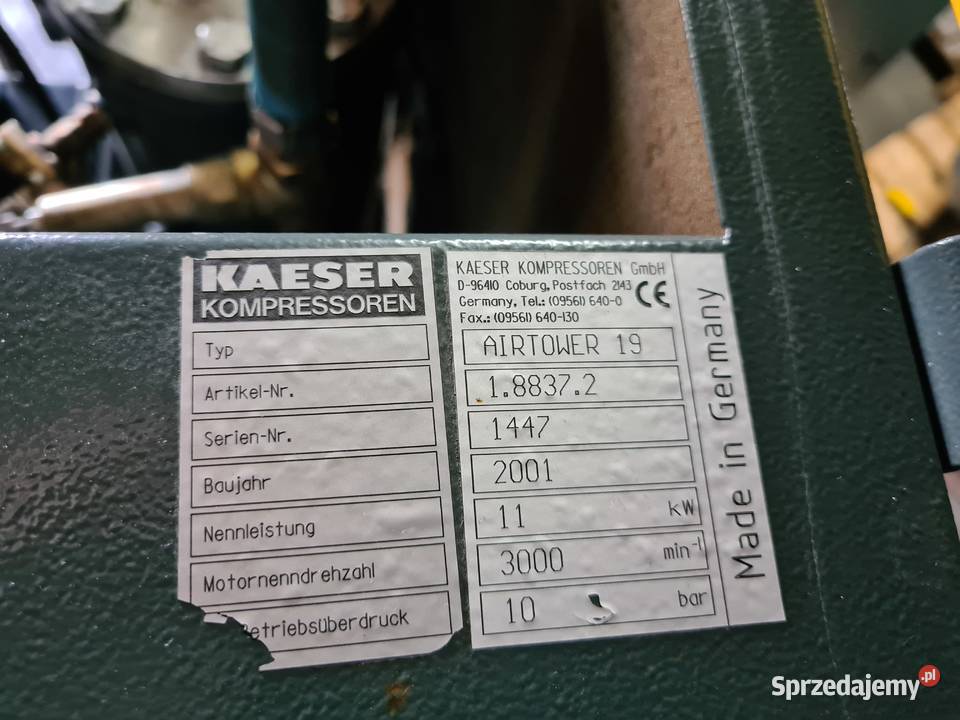 Kompresor śrubowy KAESER AIRTOWER 15 11 kw Zduny