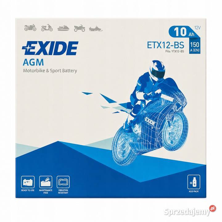 Akumulator EXIDE ETX12BS 10Ah 150A dolnośląskie