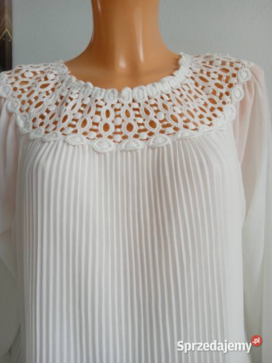 Biała plisowana bluzeczka Grajewo sprzedam