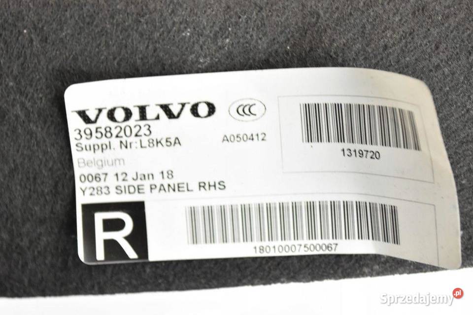 Boczek bagażnika Volvo OE 39582023 osobowe lubelskie