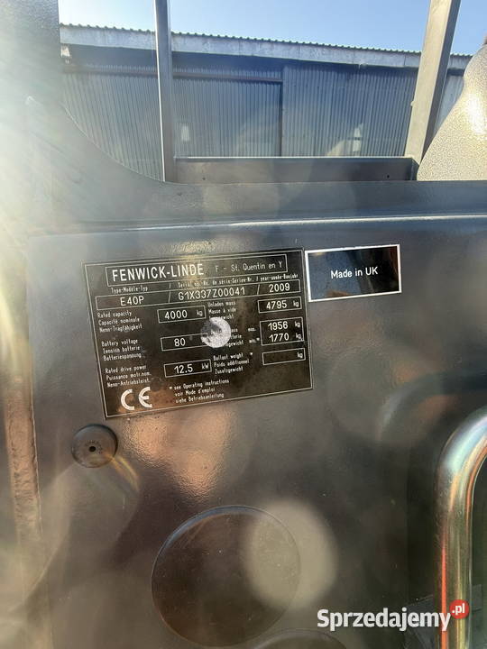 części wózek widłowy elektryczny LINDE E40 E50 Działoszyn